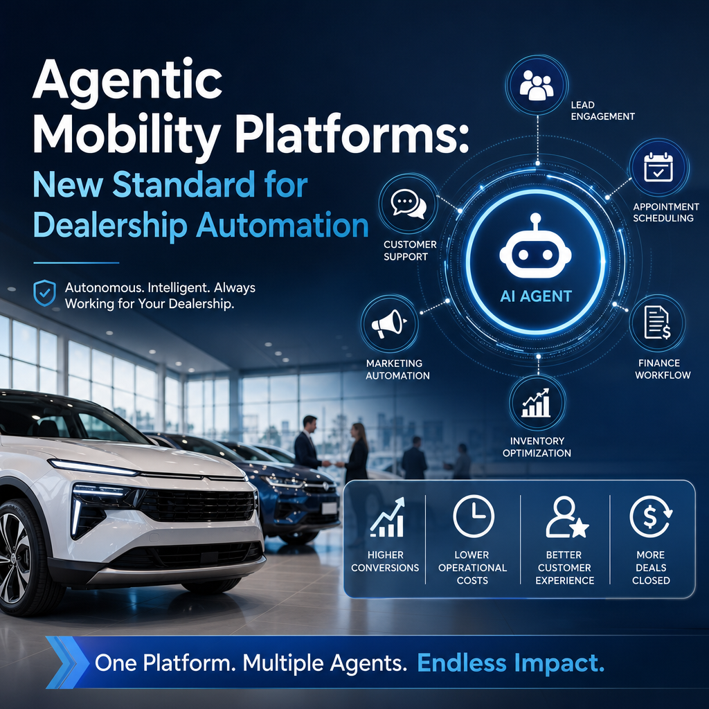 Illustration of Agentic Mobility Platforms: New Standard for Dealership Automation