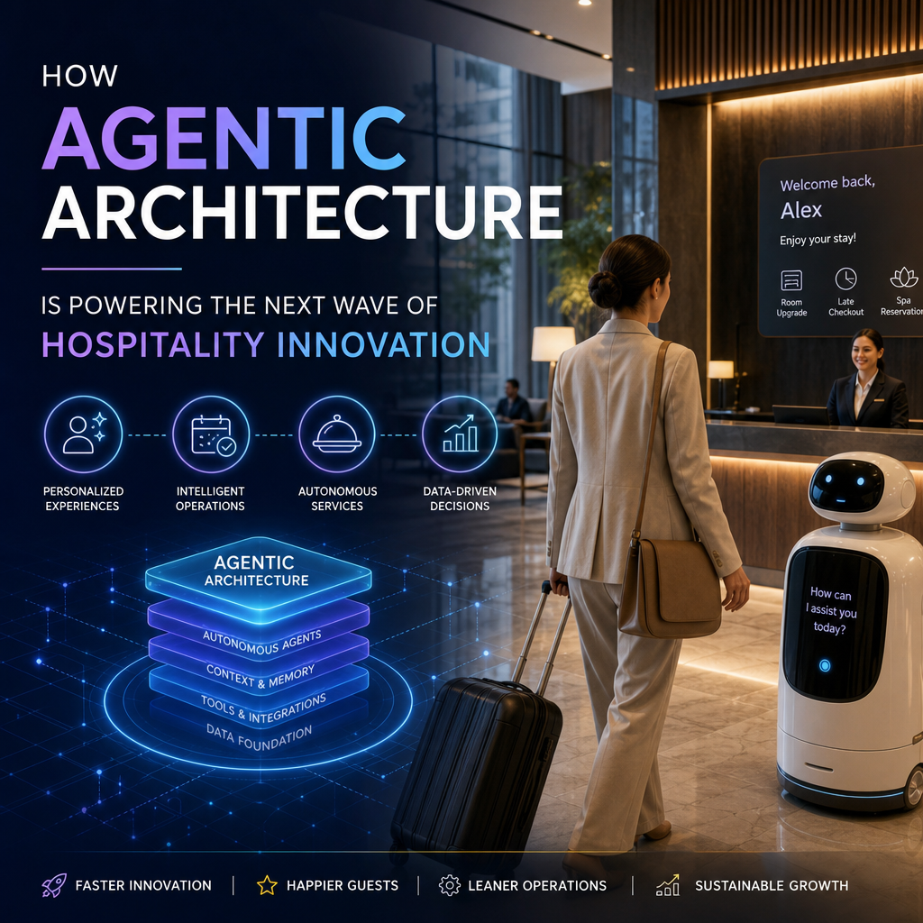 Illustration of How Agentic Architecture Is Powering the Next Wave of Hospitality Innovation