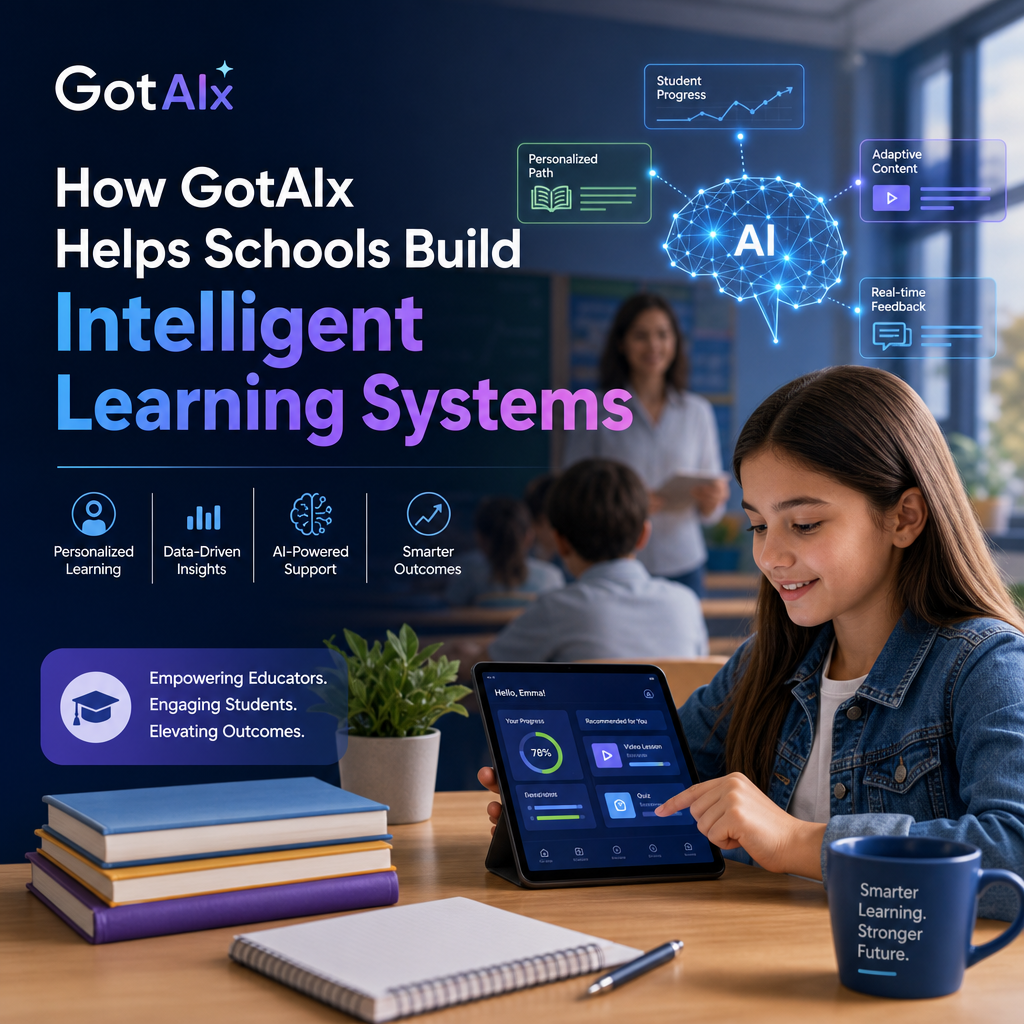 Illustration of How GotAIx Helps Schools Build Intelligent Learning Systems
