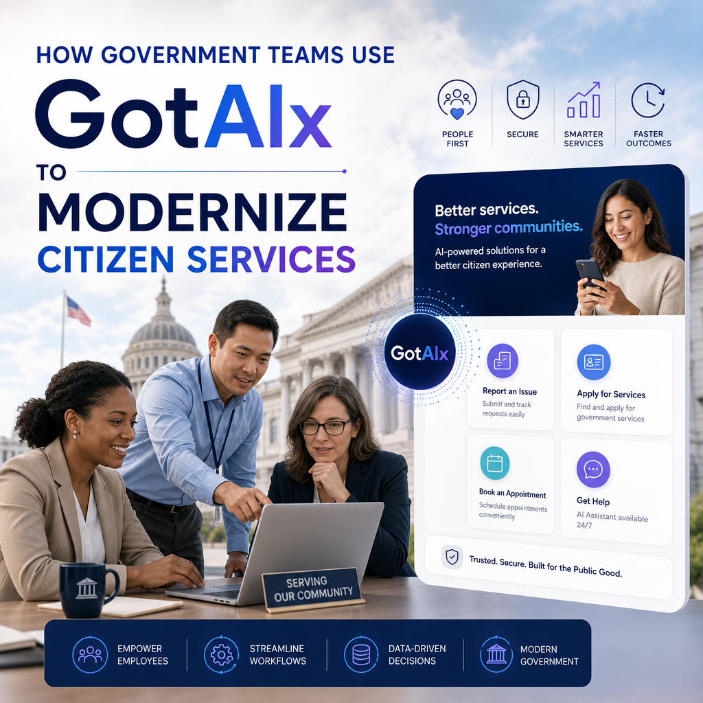 Illustration of How Government Teams Use GotAIx to Modernize Citizen Services