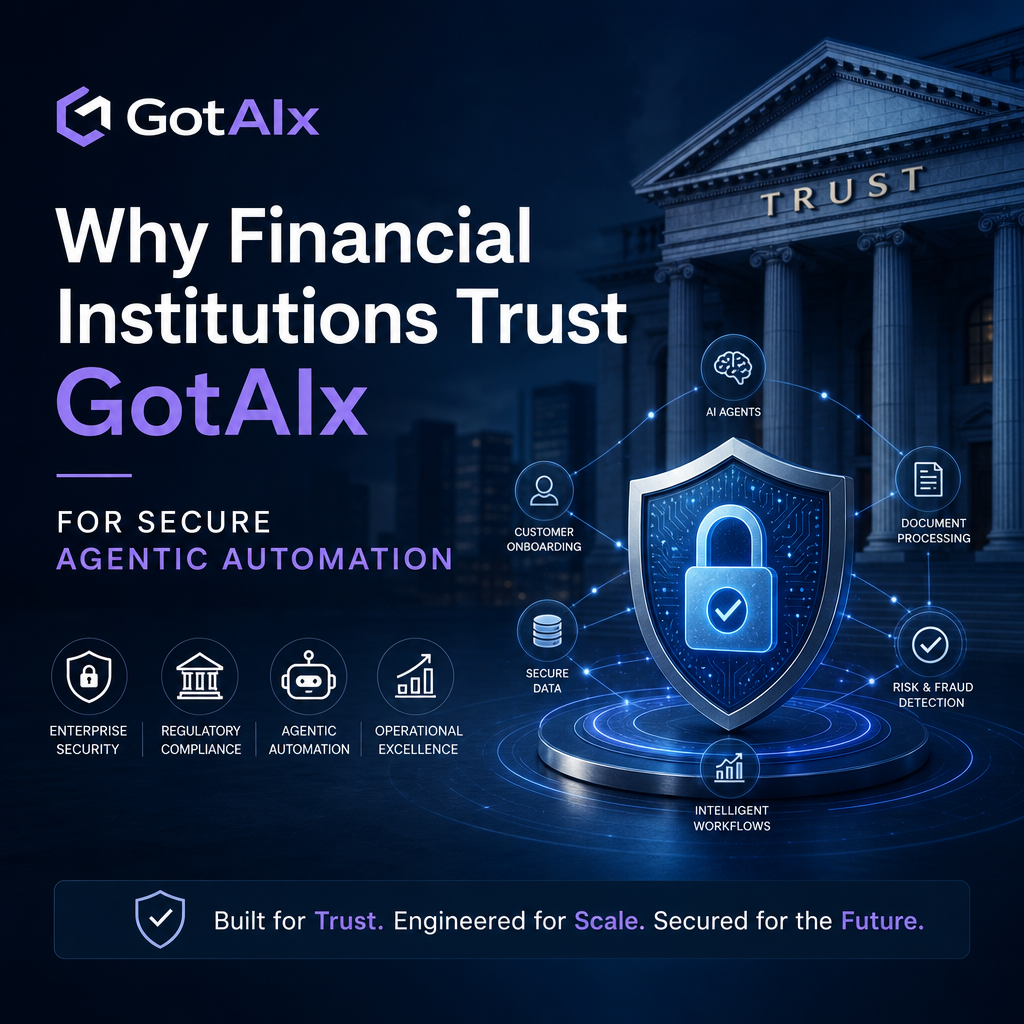 Illustration of Why Financial Institutions Trust GotAIx for Secure Agentic Automation